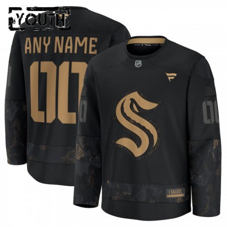 Lasten NHL Seattle Kraken Pelipaita Custom Fanatics Military Appreciation Practice 2024-25 Musta Lasten NHL Seattle Kraken Pelipaita Custom Fanatics Military Appreciation Practice 2024-25 Musta